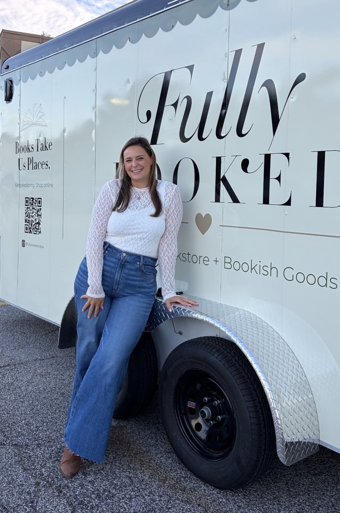 Elisha Carlton, owner of Fully Booked, at her market booth